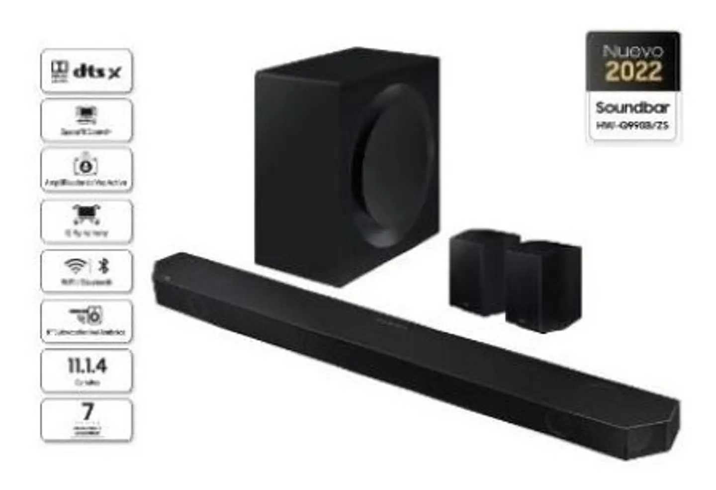 Parlante Soundbar Samsung Q99D 656W 11.1.4ch Bluetooch 2