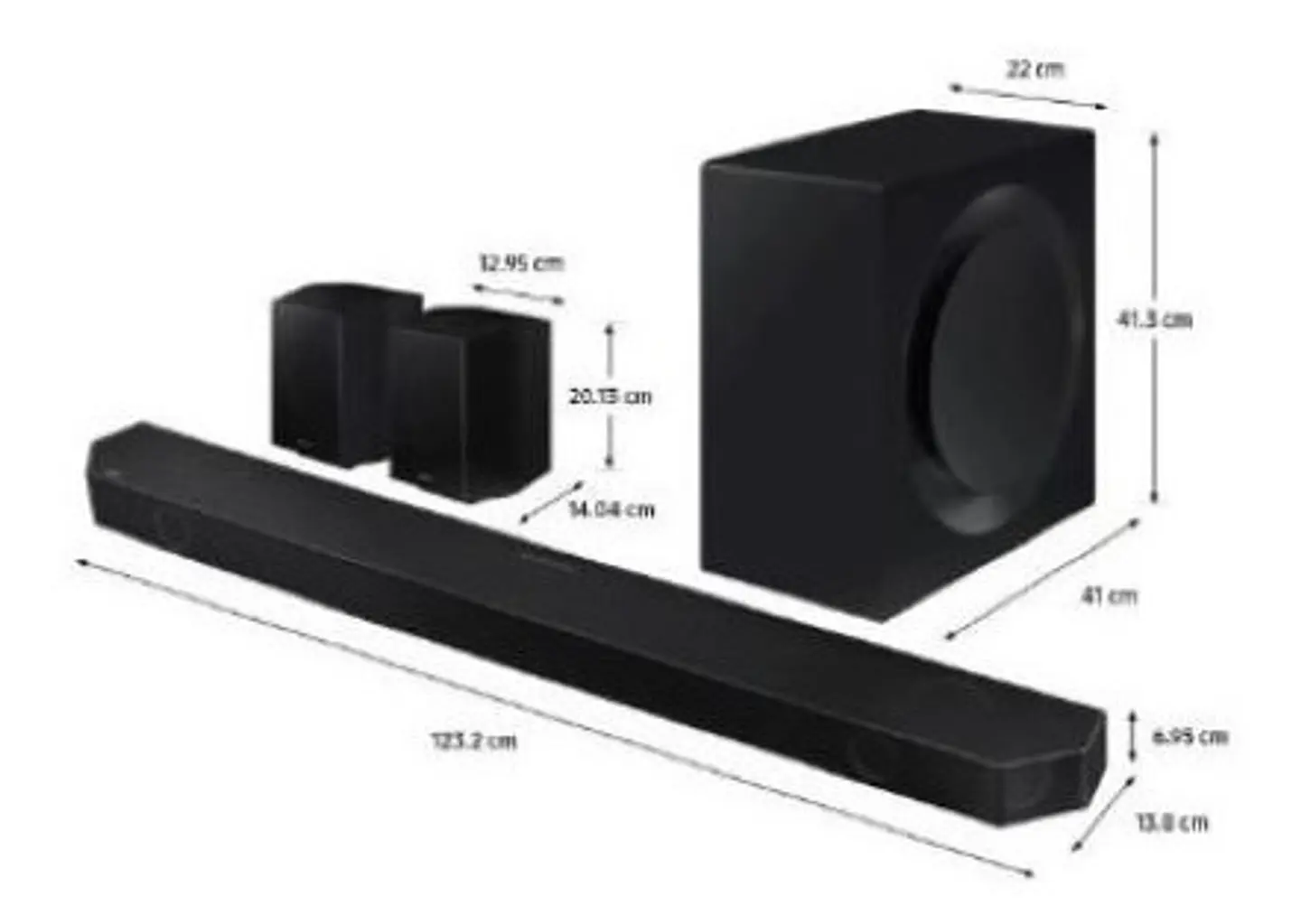 Parlante Soundbar Samsung Q99D 656W 11.1.4ch Bluetooch 7