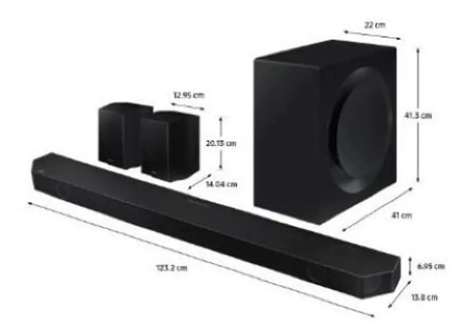 Parlante Soundbar Samsung Q99D 656W 11.1.4ch Bluetooch 7
