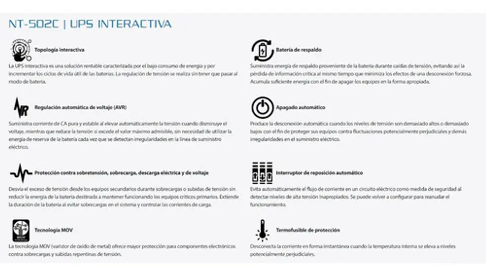 Ups Forza Nt Series Nt-502c 500va Entrada Y Salida De 220v 5