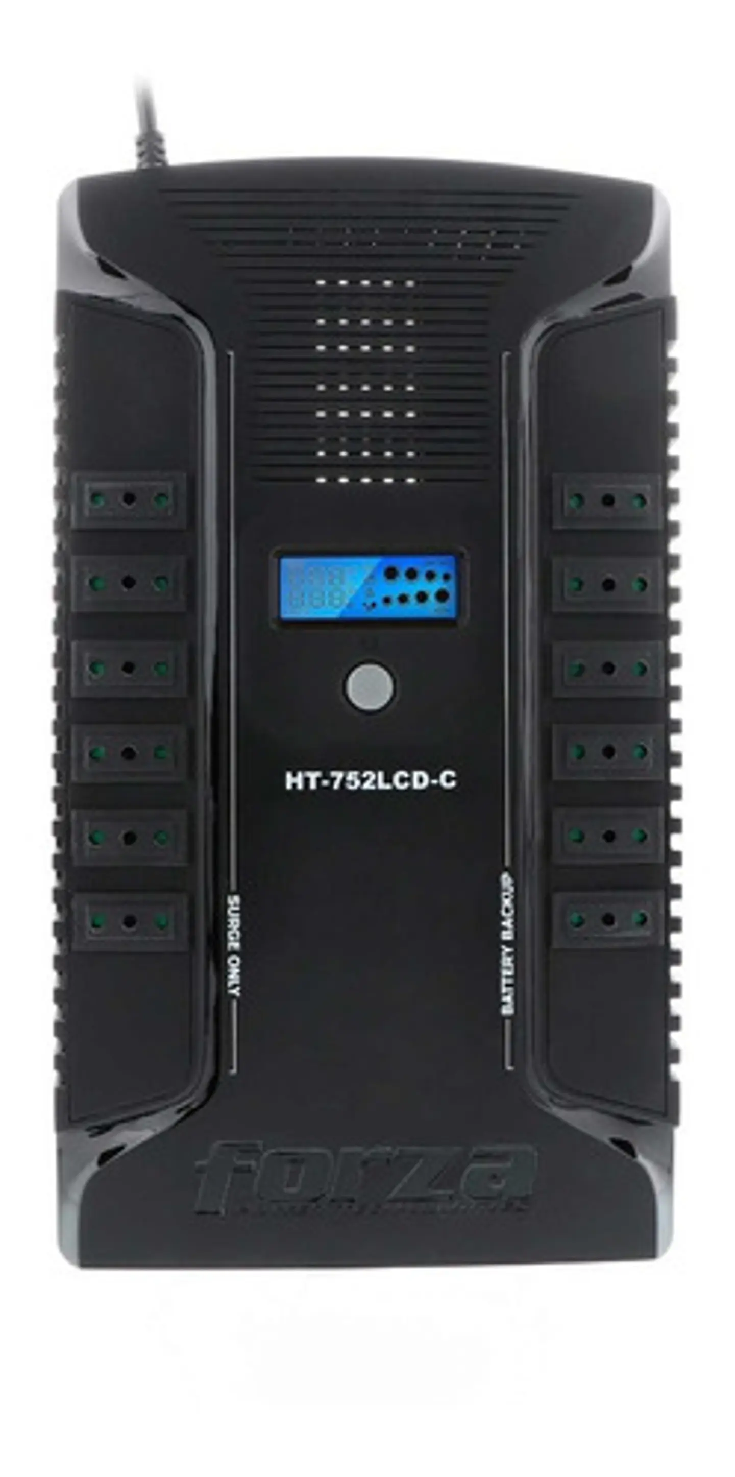 Ups Forza Interactiva 12 Tomas Chilenas 2usb 750va/375w 220v Color Negro 1