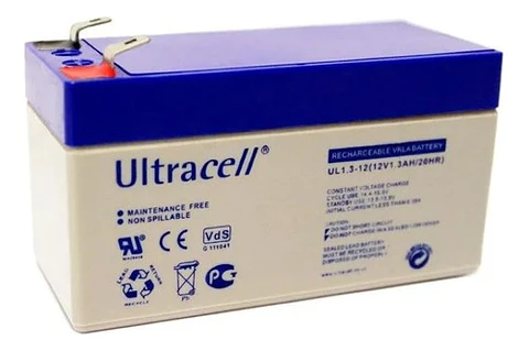 Batería 12V 1.3Ah Ultracell Auxiliar Alarmas