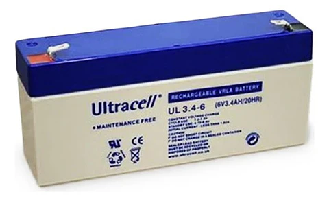 Batería Recargable 6V 3.4Ah Ultracell Ups Alarma