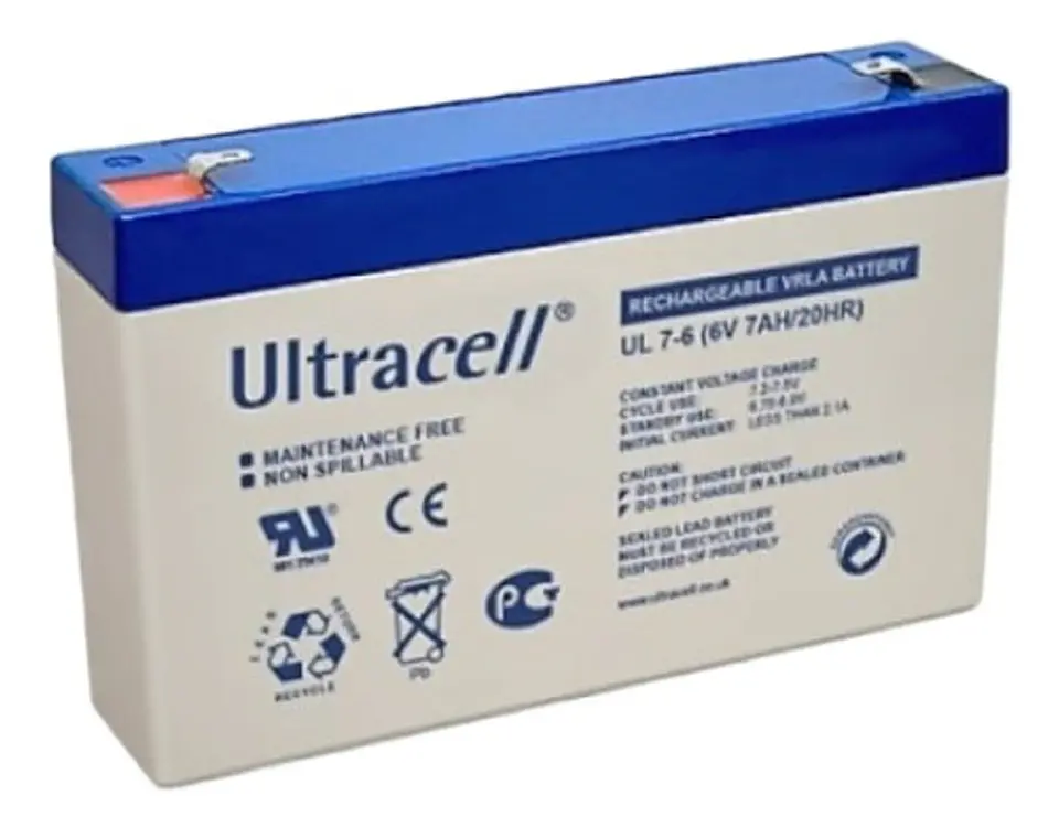 Batería Recargable 6V 7Ah Ultracell UPS Alarma 1