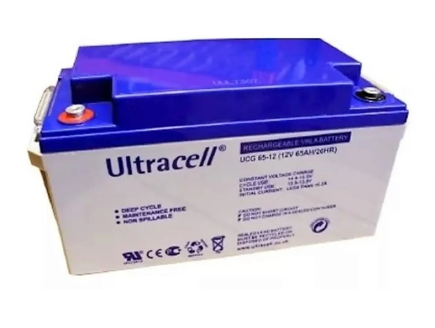 Batería Recargable Gel 12v 65ah Deepcycle Ultracell 1