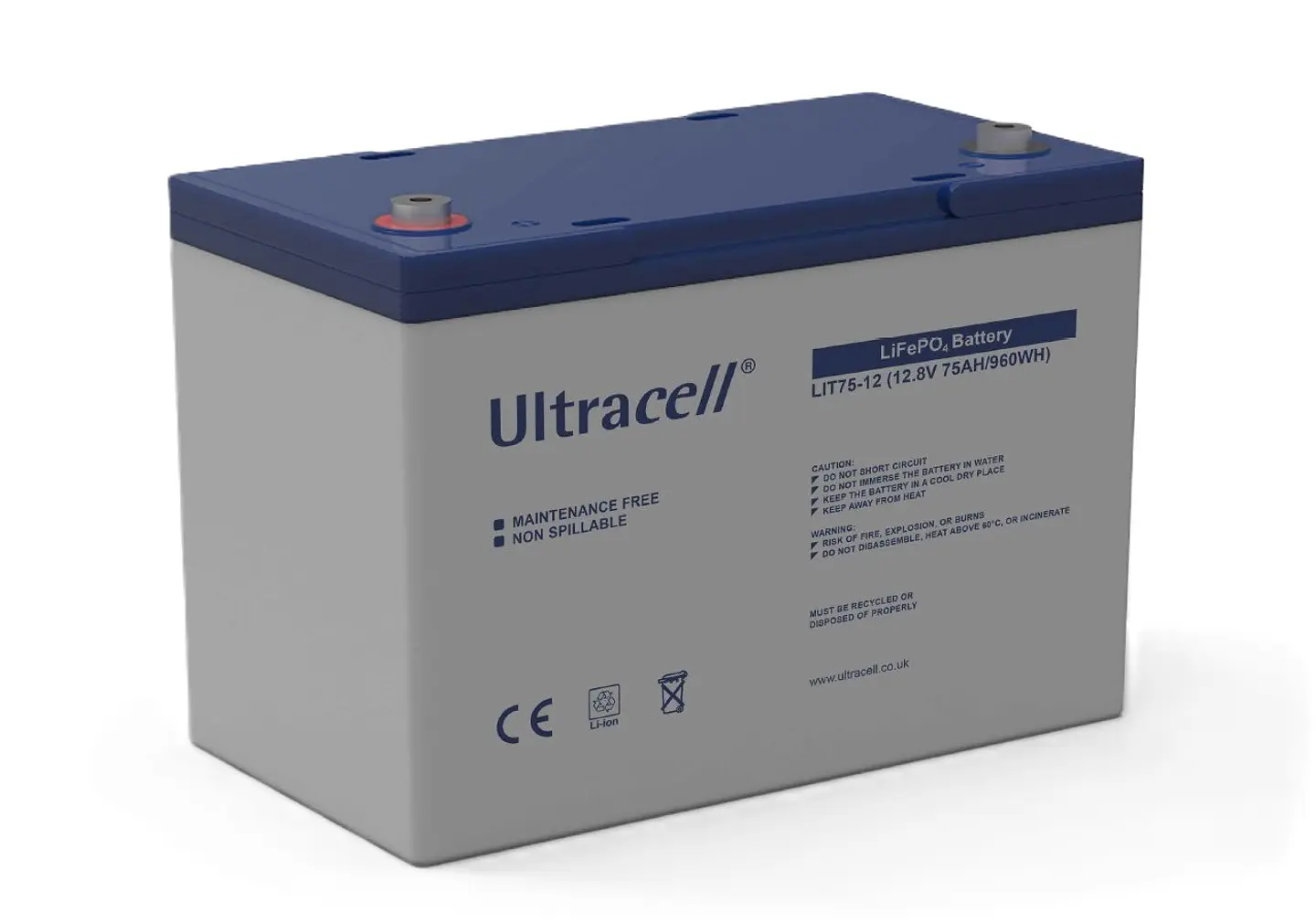 Batería Ciclo Profundo Ultracell Litio 12V 75Ah Solar UPS 1