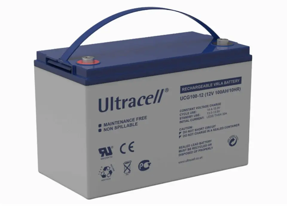 Batería Ciclo Profundo Gel Ultracell 12V 100Ah Energía Solar 1
