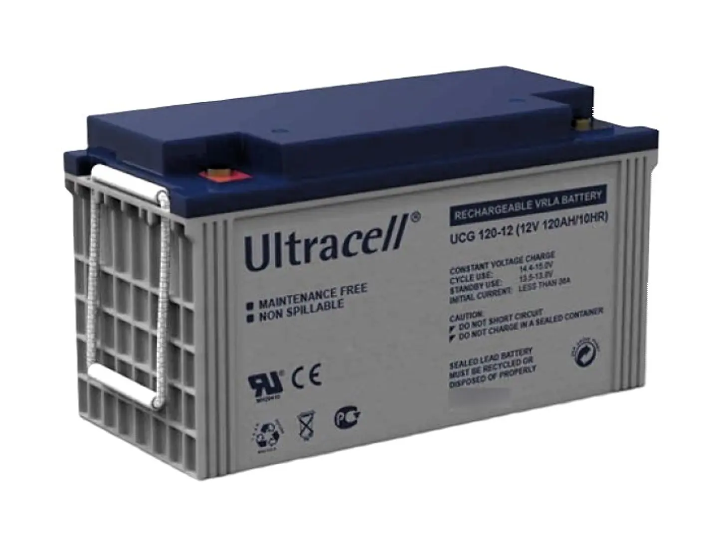 Batería Ciclo Profundo Gel Ultracell 12V 120Ah Energía Solar 1
