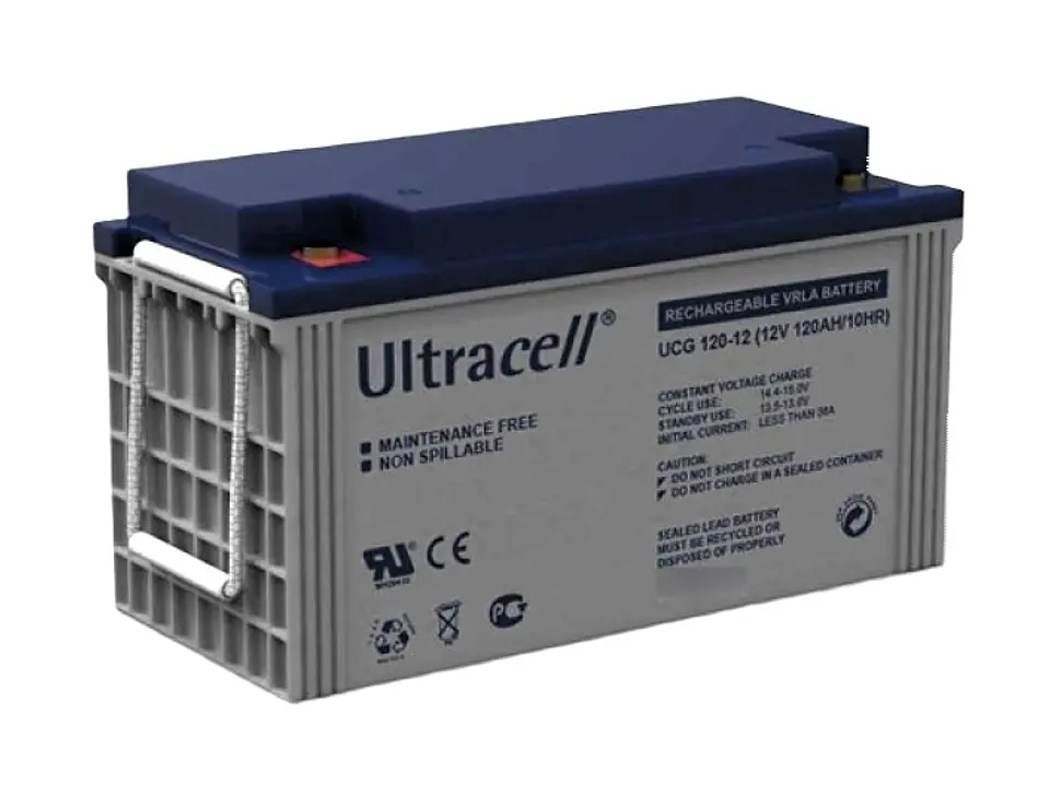 Batería Ciclo Profundo Gel Ultracell 12V 120Ah Energía Solar 1