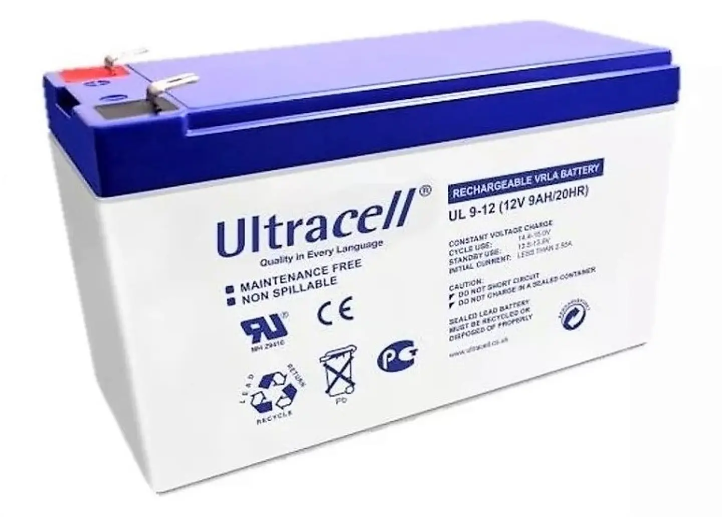 Batería Recargable Gel 12v 9ah Ultracell 1