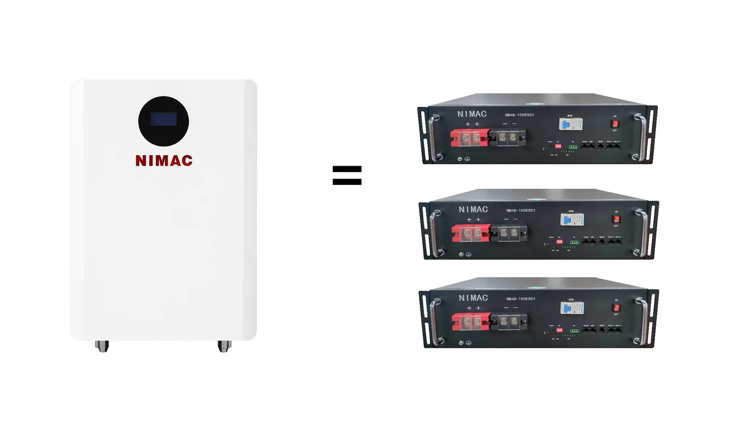 Bateria de Litio NiMac 51.2V 15.36kWh 300Ah 3