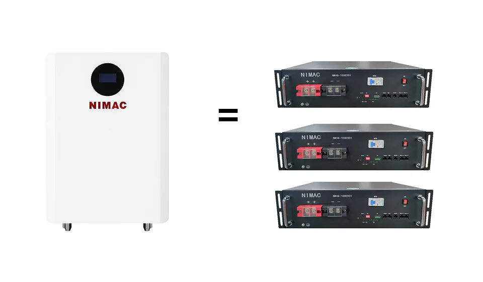 Bateria de Litio NiMac 51.2V 15.36kWh 300Ah 3