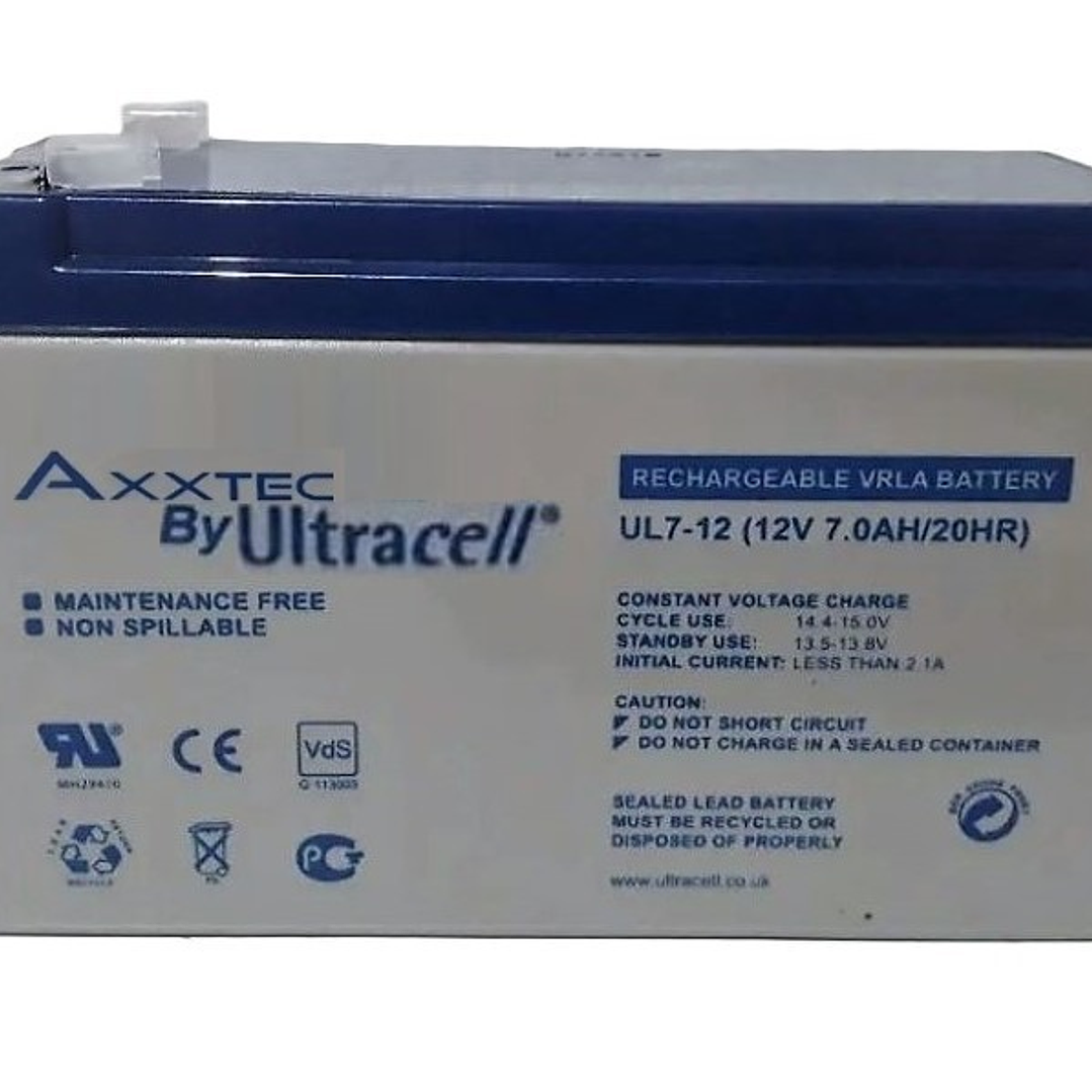  Batería Recargable 12V 7Ah Ultracell Gel UPS Solar 1
