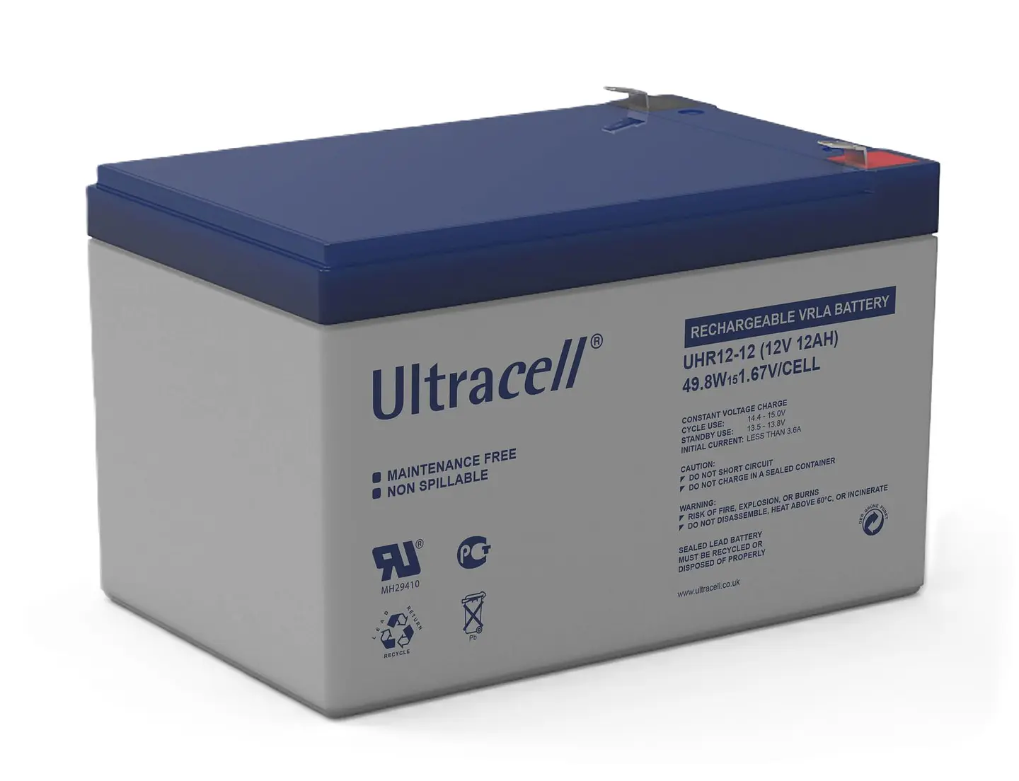 Batería Recargable 12V 12Ah Ultracell VRLA 1