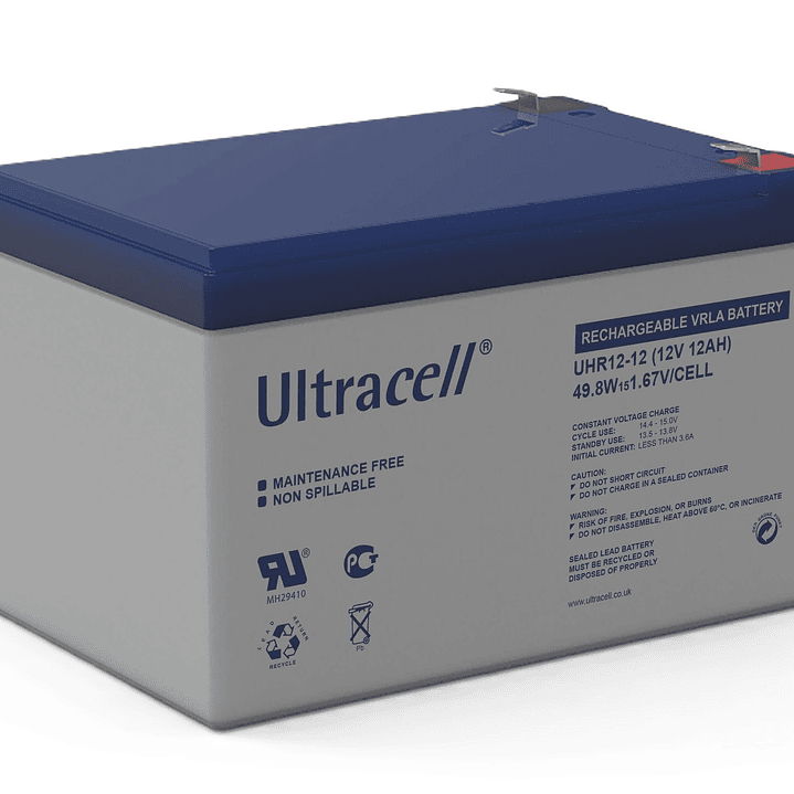 Batería Recargable 12V 12Ah Ultracell VRLA 1