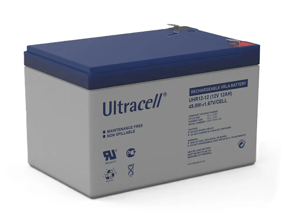 Batería Recargable 12V 12Ah Ultracell VRLA 1
