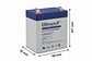 Batería Recargable 12V 5Ah Ultracell - Miniatura 2