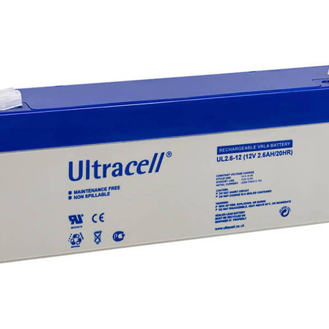 Batería 12V 2.6Ah Ultracell  Recargable 1