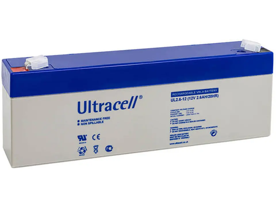 Batería 12V 2.6Ah Ultracell  Recargable 1