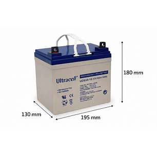 Batería Silla de Ruedas Eléctrica 12V 35Ah Recargable