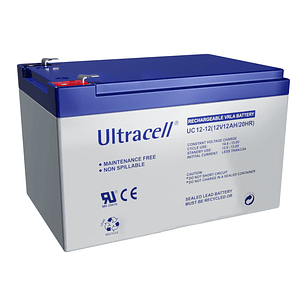 Batería Recargable 12V 12Ah Ultracell Descarga Profunda