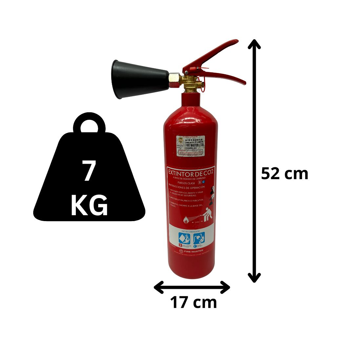 EXTINTOR CO2 2 KG.BC D.S.44 2