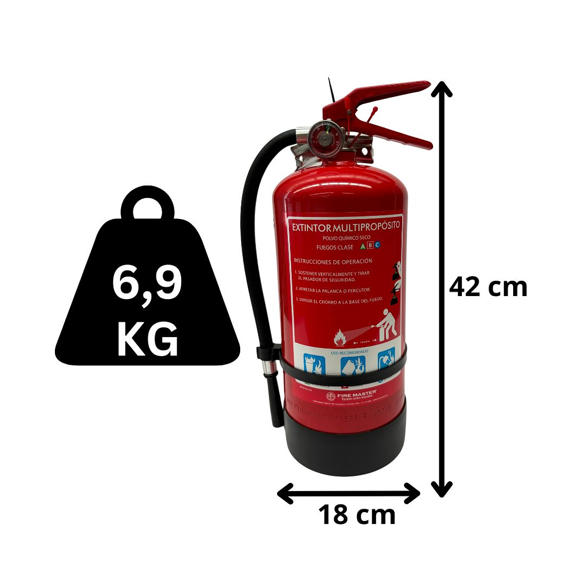 EXTINTOR PQS 4 KG.ABC 75% D.S.44 2