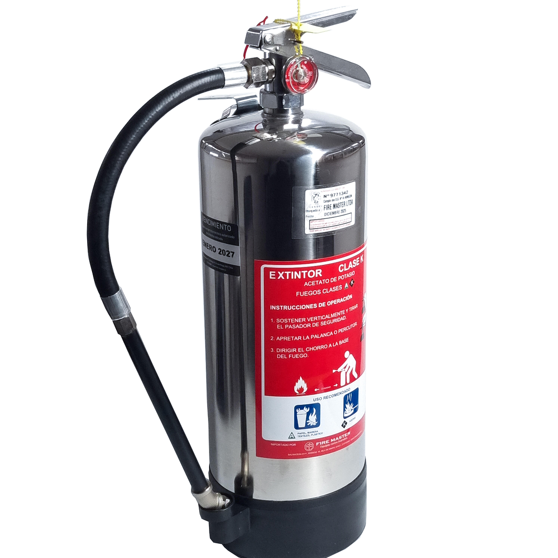 Extintor Wet Chemical Clase K 6 Litros Fire Master 1