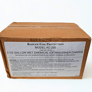 CARGA WET CHEMICAL 10 LITROS IMPORTADA KIDDE