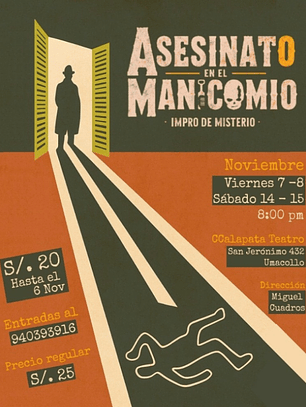 ASESINATO EN EL MANICOMIO – Impro de misterio (🗓️07|08|14|15.Nov)
