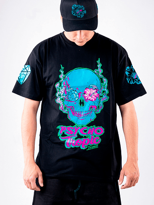 POLERA UNISEX - TROPICAL SKULL