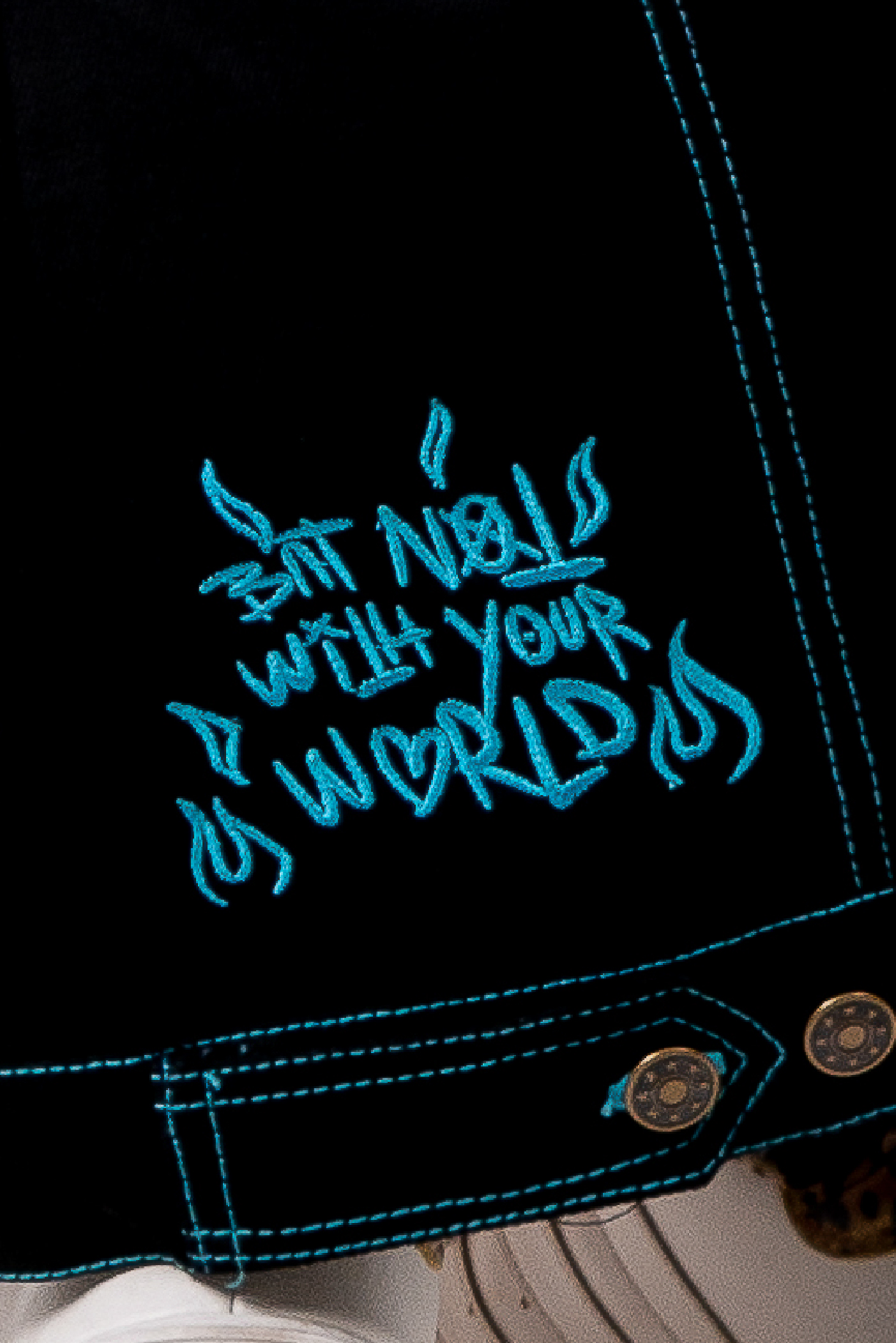 CHAQUETA UNISEX - CYAN DRIP 7