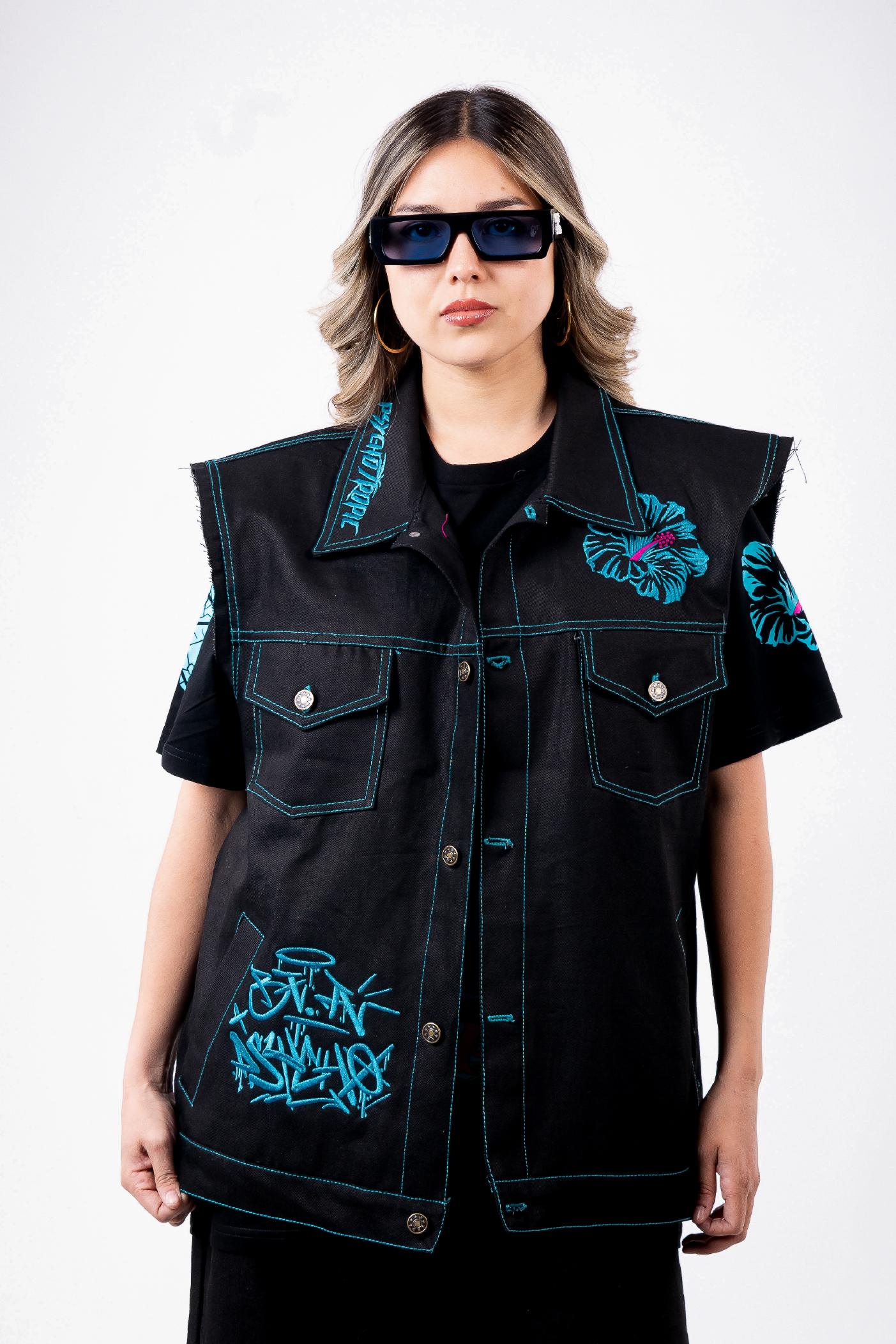 CHAQUETA UNISEX - CYAN DRIP 3