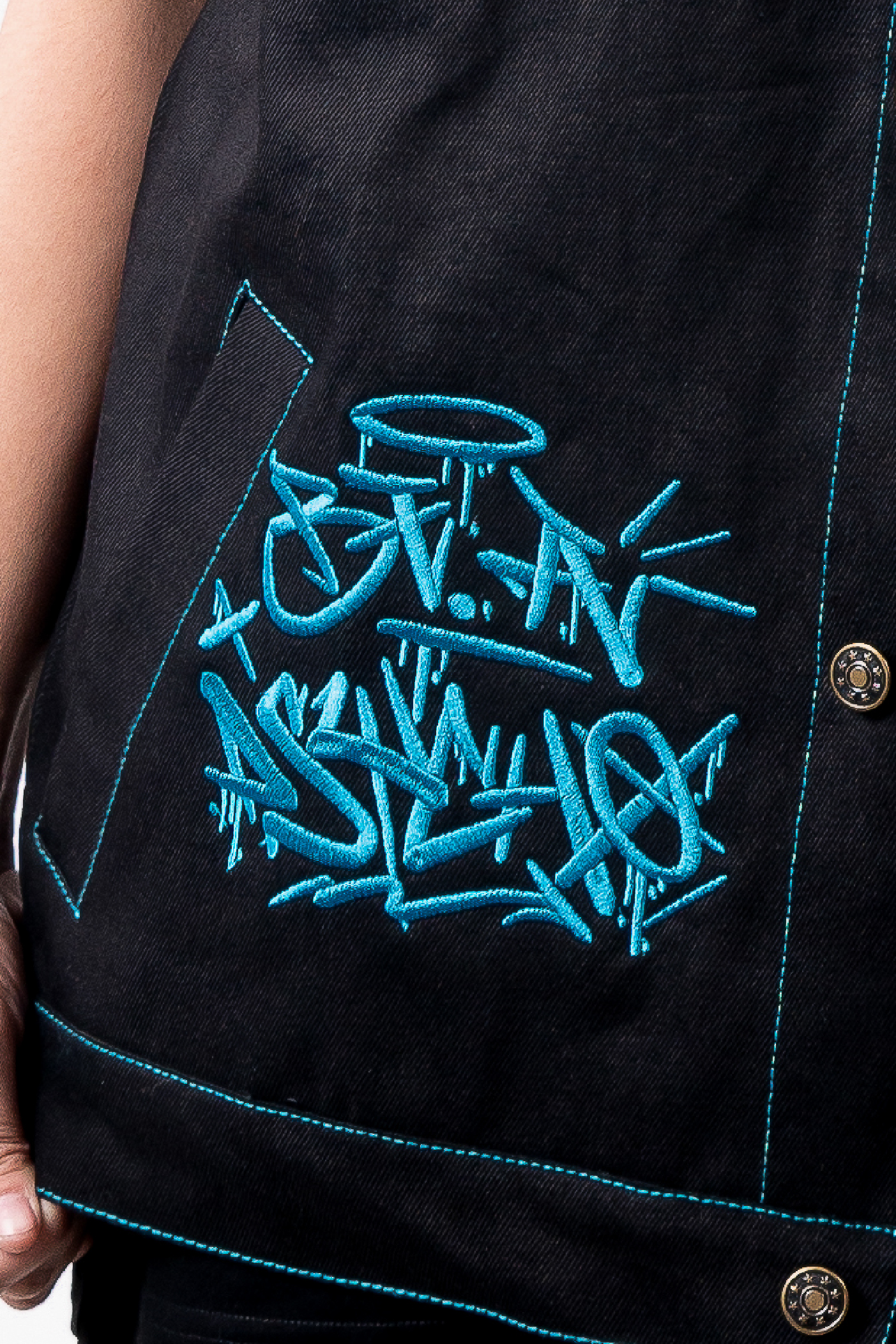 CHAQUETA UNISEX - CYAN DRIP 6