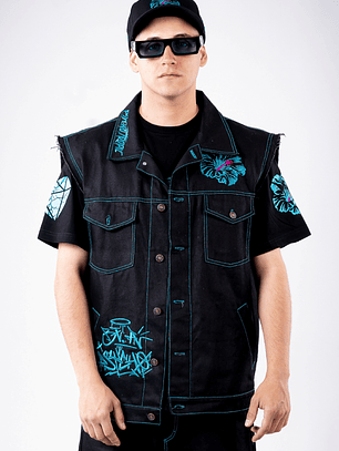 CHAQUETA UNISEX - CYAN DRIP