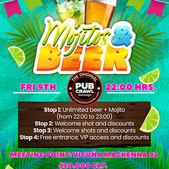 Friday 09th January - Mojito Special Pub Crawl Santiago 2026