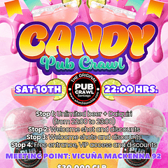 Saturday 10th January - candy Pub Crawl Santiago 2026