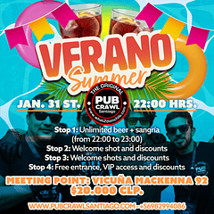 Saturday 31th January - Summer Pub Crawl Santiago 2026