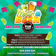 Saturday 11th April - MOJITOS & BEER Pub Crawl