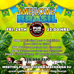 Friday 24th April - WE LOVE BRASIL Pub Crawl