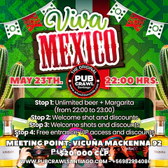 Saturday 23th May - MEXICO Pub Crawl Santiago 2026