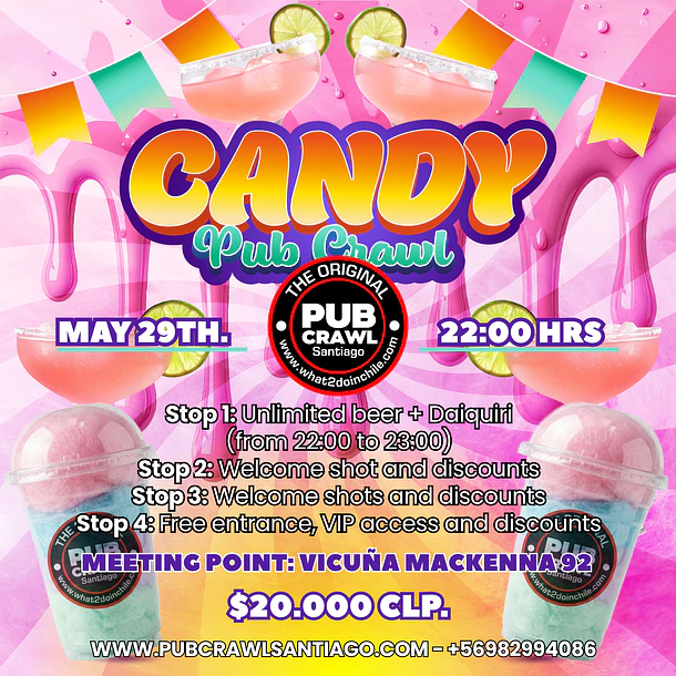 Friday 29th May - CANDY Pub Crawl 