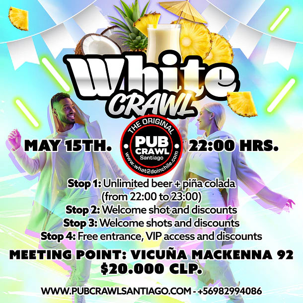 Friday 15th May - WHITE CRAWL Pubcrawl 2026 