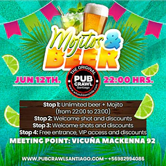 Friday 12th June - MOJITOS & BEER Pub Crawl