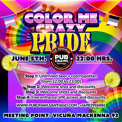 Friday 05th June - COLOR ME CRAZY. PRIDE Pub Crawl 2026