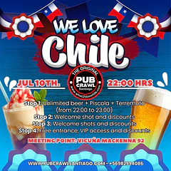 Friday 10th July - CHILE PubCrawl Santiago 2026