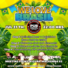 Friday 31th July - WE LOVE BRASIL PubCrawl Santiago 2026