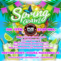 Saturday 12th September - SPRING Pubcrawl Santiago 2026