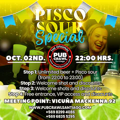 Friday 02nd October - PISCO SOUR PubCrawl 2026