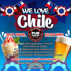 Saturday 10th October - CHILE PubCrawl 2026